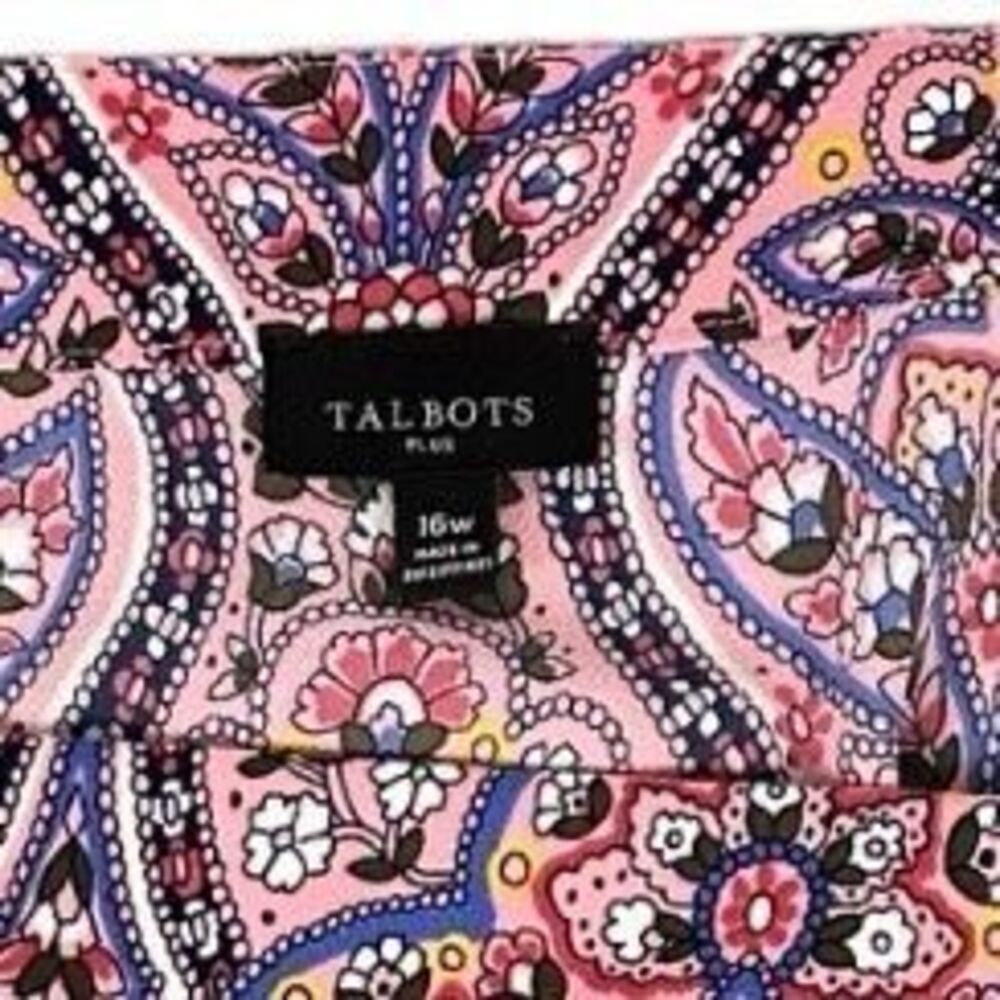 Talbots Square Neck Majestic Medallion Dress size 16W - Picture 4 of 8